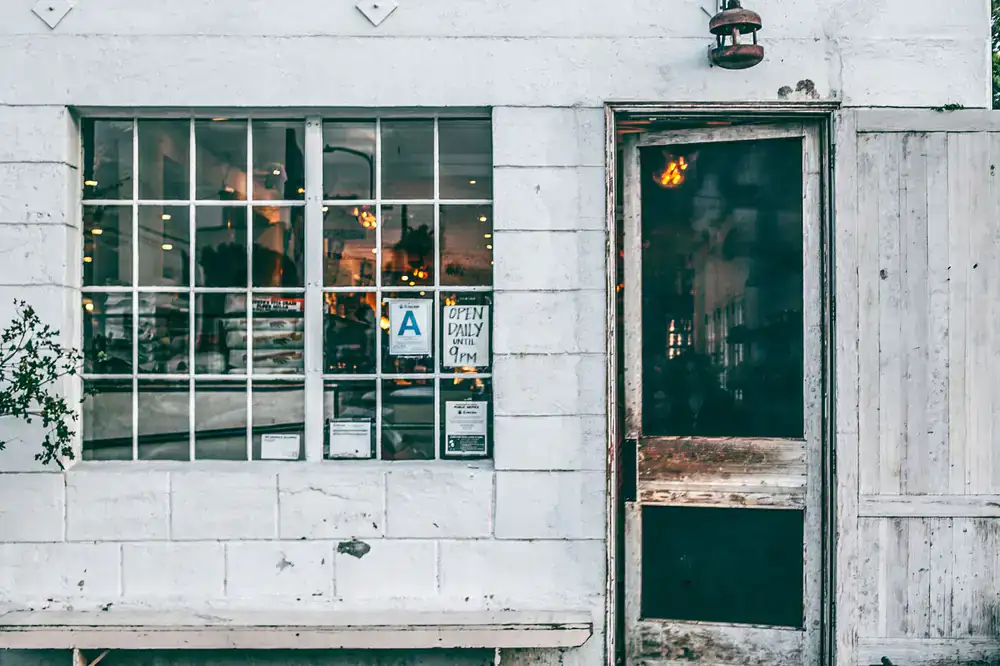 A newly painted traditional shopfront on a high street